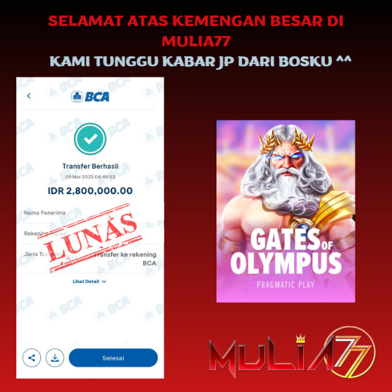 Menang Jackpot Slot Online Gacor MULIA77 Resmi Rp 2.800.000