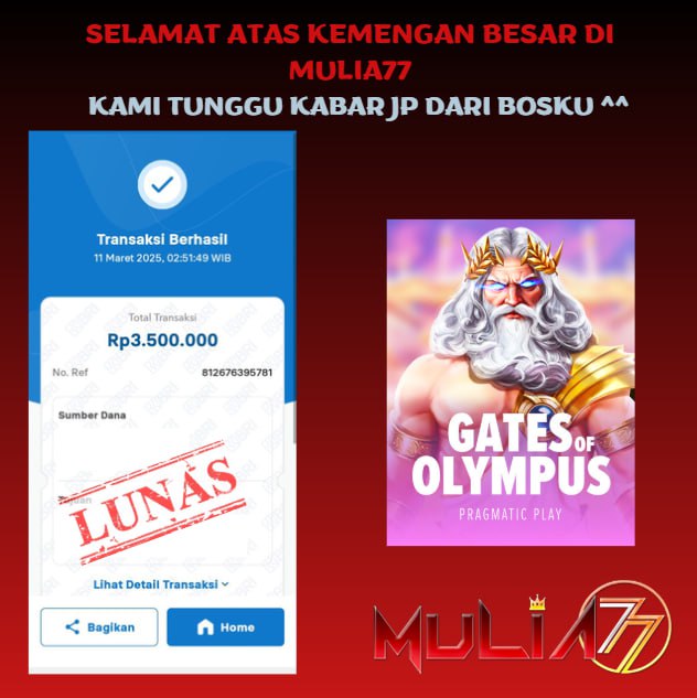 Menang Jackpot Slot Online Gacor MULIA77 Resmi Rp 3.500.000