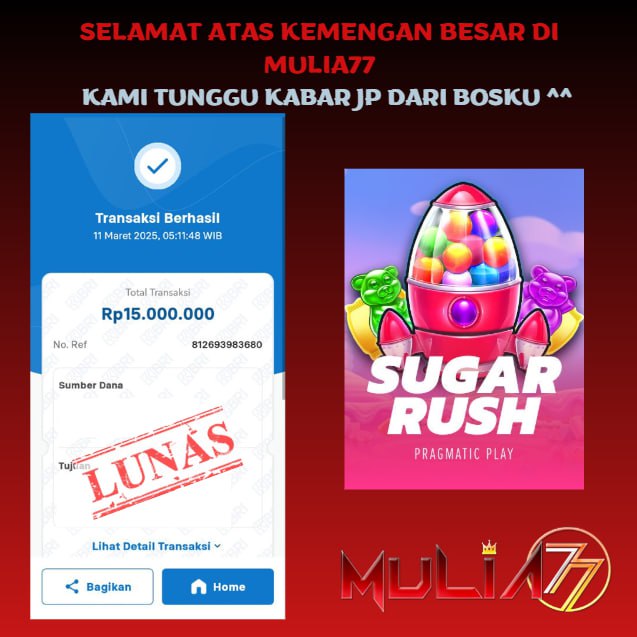 Menang Jackpot Slot Online Gacor MULIA77 Resmi Rp 15.000.000