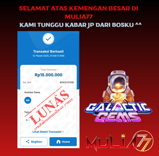 Menang Jackpot Slot Online Gacor MULIA77 Resmi Rp 15.000.000