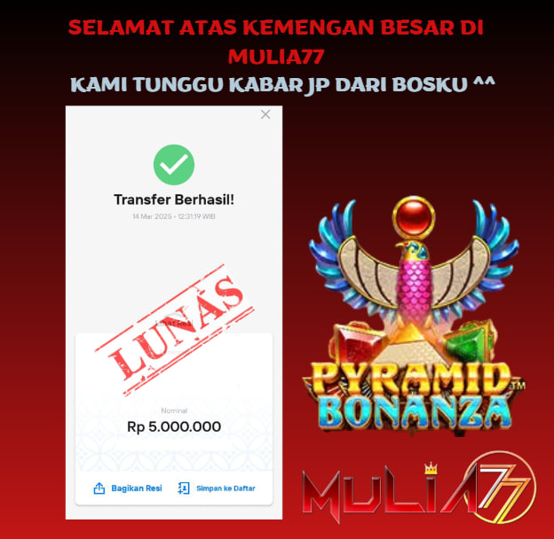 Menang Jackpot Slot Online Gacor MULIA77 Resmi Rp 5.000.000