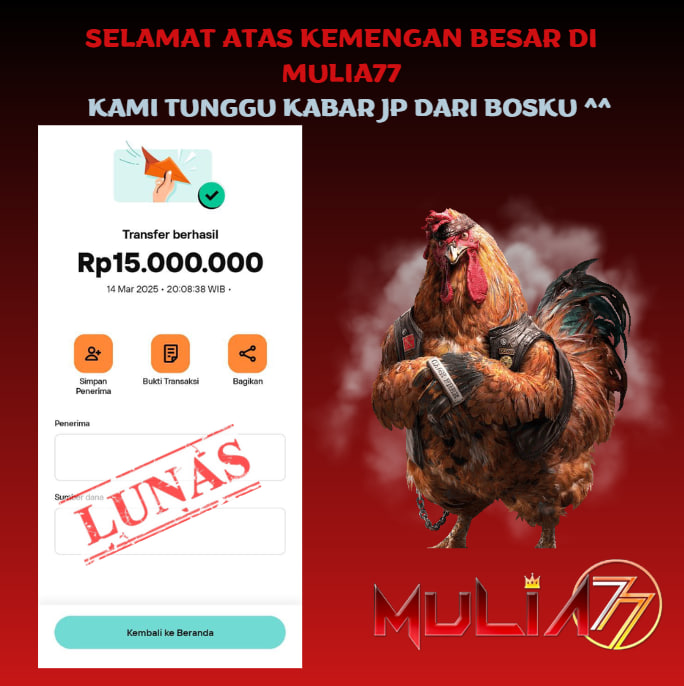 Menang Jackpot Slot Online Gacor MULIA77 Resmi Rp 15.000.000