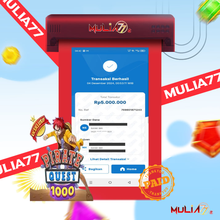 Menang Jackpot Slot Online Gacor MULIA77 Resmi Rp 5.000.000