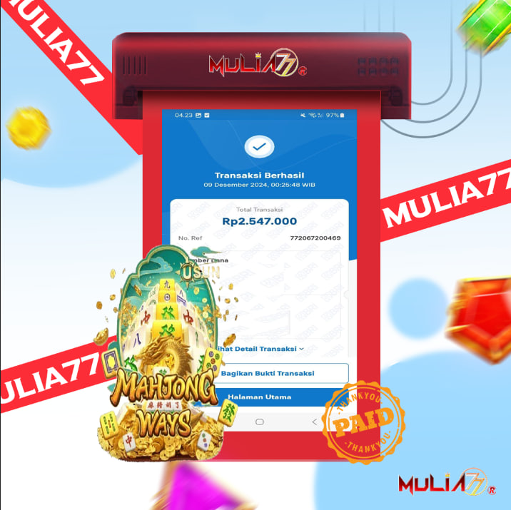 Menang Jackpot Slot Online Gacor MULIA77 Resmi Rp 2.547.000