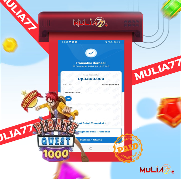 Menang Jackpot Slot Online Gacor MULIA77 Resmi Rp 3.800.000