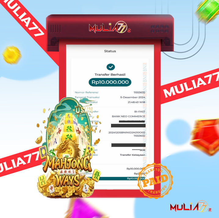 Menang Jackpot Slot Online Gacor MULIA77 Resmi Rp 10.000.000