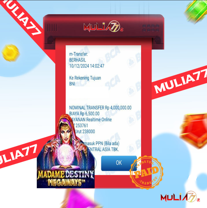 Menang Jackpot Slot Online Gacor MULIA77 Resmi Rp 4.000.000