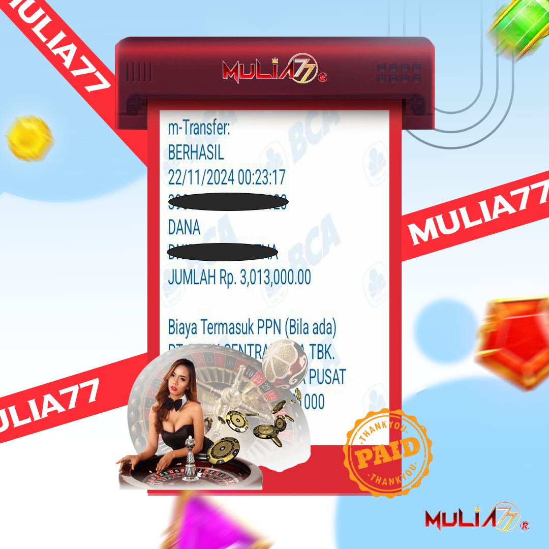 Menang Jackpot Slot Online Gacor MULIA77 Resmi Rp 3.013.000