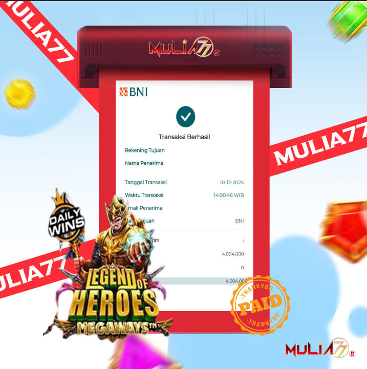 Menang Jackpot Slot Online Gacor MULIA77 Resmi Rp 4.004.000